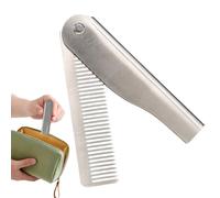 Peigne pliant - Peigne à cheveux en acier inoxydable de 7,87 x 1,26 x 1,26 x 0,2 pouces | Brosse pliante antistatique portable et durable avec poignée | Commb de voyage - Appareil de soins compact