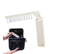 Peigne Pliant Portable-Refuge Pour Cheveux À Double Tête, Peigne Anti-statique À Dent Fine | Outil De Styling Compact Pour Les Femmes Avec Des Poils De Massage Insignes De Sortie, Vacances, App