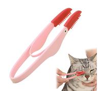 Peigne pour animaux de compagnie avec tête de brosse en silicone pour les taches larmes avec poignée antidérapante | Brosse flexible pour animaux de compagnie, multi-usages pour chat, chien, animal de