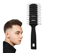 Peigne pour cheveux antistatique - Finition satinée, brosse plate | démêlante, design des dents résistantes aux hautes températures, outil de coiffage ergonomique et léger, ventilé