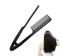Peigne pour cheveux - Peigne plat en fer, brosse lissante en forme de V, outil professionnel pour la maison, les trajets en vacances, les voyages, les voyages en voiture, les rendez-vous