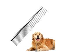 Peigne pour chien - 17,4 x 1,3 x 0,2 cm - En acier inoxydable - Dangler Draft - Accessoire en acier inoxydable pour chats quotidiens - Chiens - Soin de voyage