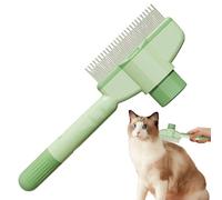 Peigne Pour Chien Anti-Nœuds Toilettage - Brosse Auto-Nettoyante Anti-Peluche - Outil de Toilettage Multifonction Chiens et Chats - Nettoyage Poils Mort Portable pour Bains d'Intérieur