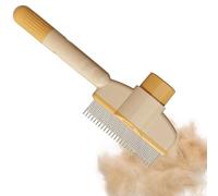 Peigne Pour Chien Anti-Nœuds Toilettage,Brosse Auto-Nettoyante Anti-Peluche | Outil de Toilette Pour Chien Nettoyage des Poils Mort Soin Animal Chaton Chiot Élimination des Poils