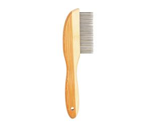 Peigne pour chien et chat démêlant avec poignée en bambou Duvoplus Beige 6x1,5x21 cm