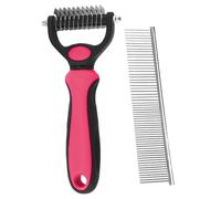 Peigne pour chien et chat - Peigne de toilettage pour - Brosse dense et droite double face à poils longs