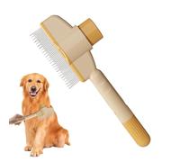 Peigne pour chien - Outil de deshedding auto-nettoyant - Avec poignée ergonomique anti-glissement - Brosse pour animaux de compagnie pour enlever les poils morts | Peigne démêlant pour chiens, chats