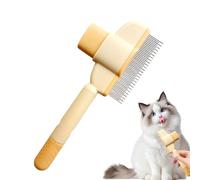 Peigne pour chien - Peigne d'épilation pour animaux de compagnie avec | bouton de déverrouillage | Pigne démêlant pour animaux de compagnie, brosse lissante | Brosse de toilettage pour chien, peine