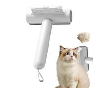 Peigne pour chien - Pinceau de toilettage pour animaux de compagnie - Brosse à pellicules avec effaceur d'encre intégré - Outil de toilettage en acier inoxydable pour chats et chiens - Combe de
