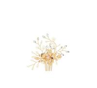 Peigne pour Chignon de Mariée Feuilles Doré Beautélive