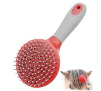 Peigne pour crinière et queue de cheval - Brosse de toilettage pour chiens à poils longs (rouge)