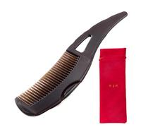 Peigne pour enlever les pellicules - Peigne à dents fines en acier inoxydable | Peignes à balayer le cuir chevelu, peigne anti-pellicule, peigne ergonomique creux avec conception de sac en cuir