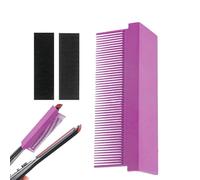 Peigne pour fer à lisser, embout de peigne pour fer à lisser, peigne à clip en fer plat - Peigne amovible résistant à la chaleur pour cheveux lisses à clipser pour une utilisation professionnelle ou