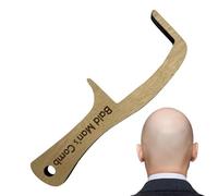 Peigne Pour Homme Chauve, 5x16,9cm Peigne à Tête Chauve Sans Dents pour Homme, Peignes en Bois Amusant Pour Cheveux Clairsemés, Outil De Toilettage Farce Pour Adultes Chauves, Père, Famille