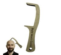 Peigne Pour Homme Chauve, Peigne Chauve En Bois Sans Dents, Peignes De Toilettage Pour Homme Chauves, Cadeau Humoristique Pour Père, Maris, Amis, Collègues