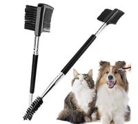 Peigne pour les taches de larmes pour chiens - Brosse de nettoyage des | yeux pour animaux de compagnie, outil de retrait des deux côtés, accessoire de toilettage doux et sûr, design de port