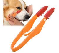 Peigne pour les yeux de chien - Peigne détachant avec tête de brosse en silicone pour chiens avec poignée antidérapante Peigne multifonction pour chiens Peigne durable pour animaux domestiques Yeux