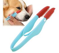 Peigne pour les yeux de chien - Tête de brosse en silicone Peigne pour animaux de compagnie pour les taches de larmes | Brosse flexible à manche antidérapant | Dissolvant polyvalent pour les yeux de c