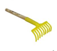 Linxor - Peigne, râteau à olives 9 dents avec manche en bois 40 cm - Jaune
