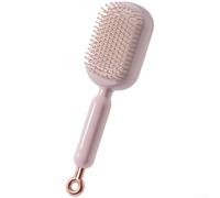 Peigne télescopique anti-statique pour cuir chevelu pour massage et nettoyage en douceur - Blanc ou rose, ABS, 25 x 7 x 4 cm (rose)