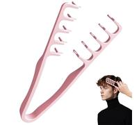 Peigne texturisant, peigne de coiffage pour homme, outil de levage de texture volumisante avec poignée texturée antidérapante en plastique ABS (rose)