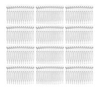 Peigne Transparent en Plastique pour Chignon de Mariée 20 Pièces | Style Simple et Délicat, Maintien du Voile, Frange ou Mèches Latérales, pour Cérémonie et Coiffure Nuptiale