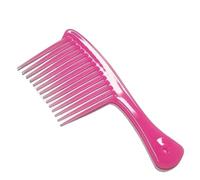 Peigne Wide Tooth Smooth Hairdressing Comb Big Size Wet Long Curly Hairbrush Detangling Hair Styling Tools Coarse Wide Spikes(Pink)