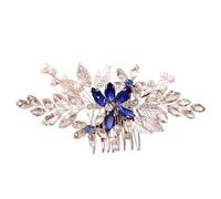 Peignes à cheveux de mariage, accessoires mariée for femmes, bijoux couleur argent, perle strass, tête(Color-3)
