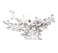 Peignes à cheveux de mariage, accessoires mariée for femmes, bijoux couleur argent, perle strass, tête(Color-5)