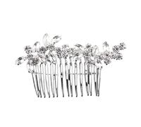 Peignes à cheveux de mariage couleur argent, épingles en cristal strass, accessoires mariée, diadème for femmes, bijoux, 2 pièces(J1473)