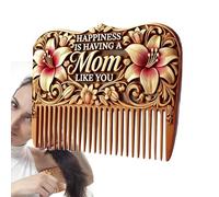 Peignes à cheveux décoratifs pour femmes - Peignes à fleurs en bois pour la fête des mères | Fournitures de vacances, aérographe vintage antistatique pour maman et grand-mère