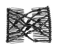 Peignes à cheveux élastiques, pince à cheveux à perles réglables, double clip extensible pour femme, pince extensible, outil de coiffure, garde fermement le peigne tendance (03#)