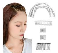 Peignes à cheveux en fil de fer - Outil de coiffure pour - Peigne à cheveux en métal | Peigne latéral extensible en U pour cheveux - Accessoire de cheveux décoratif pour femmes et filles
