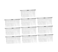Peignes à Cheveux en Métal Argentés, Lot de 10 pour Voile de Mariée