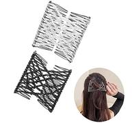 Peignes à cheveux magiques,2 Pièces Peignes de Cheveux Perles,Pince à Perles Magiques,Pinces à cheveux extensibles pour Femmes Filles Outil de Coiffure DIY Accessoire pour Cheveux