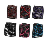 Peignes à cheveux magiques, paquet de 6 peignes doubles extensibles en perles, pinces à cheveux élastiques réglables, accessoires pour cheveux, peigne magique extensible, peigne à
