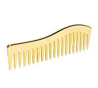 Peignes à Dents Larges, Peigne Démêlant sans Poignée Peigne de Coiffure Professionnel pour Cheveux Bouclés ou Raides Cheveux Mouillés ou Secs(d'or)