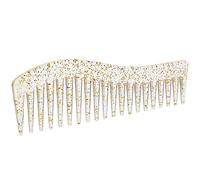 Peignes à Dents Larges, Peigne Démêlant sans Poignée Peigne de Coiffure Professionnel pour Cheveux Bouclés ou Raides Cheveux Mouillés ou Secs(Couleur transparente)