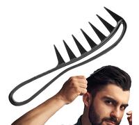 Peignes à dents larges pour cheveux mouillés - Démêlant ABS 19 cm, outil de coiffure sans accroc, design dents de requin, peignes à shampoing | Perruques de cheveux épais ondulés bouclés pour femmes e