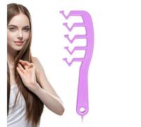 Peignes à dents larges pour femme - Cheveux bouclés - En forme de Z - Portable - Brosse de douche démêlante pour coiffer et soigner les cheveux bouclés mouillés, épais et bouclés