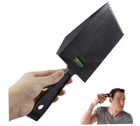 Peignes à dessus plat pour barbier, peigne à dessus plat avec nivellement, peigne professionnel avec poignée ergonomique, cheveux légers réutilisables pour salon de coiffure ou coupe de cheveux dom