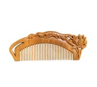 Peignes coiffants Outils de toilettage de barbe for hommes, peigne de douche en bois, peigne for cheveux mouillés, adapté à tous les types de cheveux Peigne à cheveux bouclés