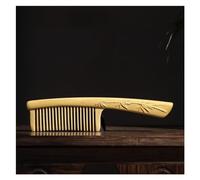 Peignes coiffants Peigne à cheveux sculpté en bois massif, peigne à cheveux bouclés, peigne coiffant, adapté aux cheveux longs, bouclés, cheveux mouillés, etc. Peigne à cheveux bouclés(B)