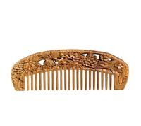 Peignes coiffants Peigne à dents larges en bois massif avec peigne à cheveux longs sculptés for cheveux bouclés peigne de voyage de Style chinois, Non statique et Anti-nouage Peigne à cheveux bouclés