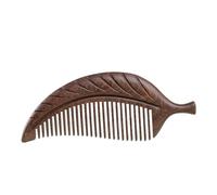 Peignes coiffants Peigne à feuilles en bois, peigne à cheveux Portable, outil de toilettage de barbe for hommes, peigne à cheveux longs adapté aux cheveux mouillés et secs Peigne à cheveux bouclés