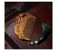 Peignes coiffants Peigne à friser en bois massif, peigne rétro chinois, outil de toilettage de barbe for hommes, salle de bain, peigne à cheveux mouillés Peigne à cheveux bouclés
