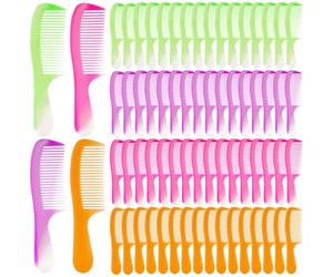 Peignes colorés, lot de 100, peignes jetables emballés individuellement, 4 couleurs de 25 pièces, pour hôtel, refuge, maison de retraite, association caritative, soins personnels et distribution