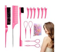Peignes De Coiffure Pour Femmes | Brosse Lisseuse À Poils Naturels | Kit De Petits Peignes Démêlants Portables Pour Femmes Et Filles Pour La Coiffure Quotidienne Le Début Et La Tresse