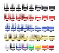 Peignes de guidage pour tondeuse à cheveux professionnelle, 8 pièces/ensemble, pour tondeuse Wahl, accessoire de coupe de cheveux, peigne limité, outils de coupe de cheveux pour Salon Clear
