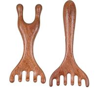 Peignes de Massage des Méridiens de la Tête,2 Pcs Peigne de Massage en Bois de Santal pour Cuir Chevelu,Masseurs de Tête pour Cuir Chevelu,pour Soins Capillaires et Relaxation Profonde